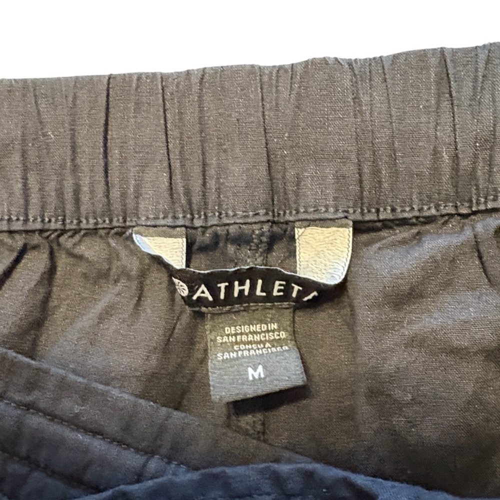 Athleta Paradise Mid Rise Straight Leg Cargo Pants M Linen Coastal Beachy NWT - Picture 7 of 11